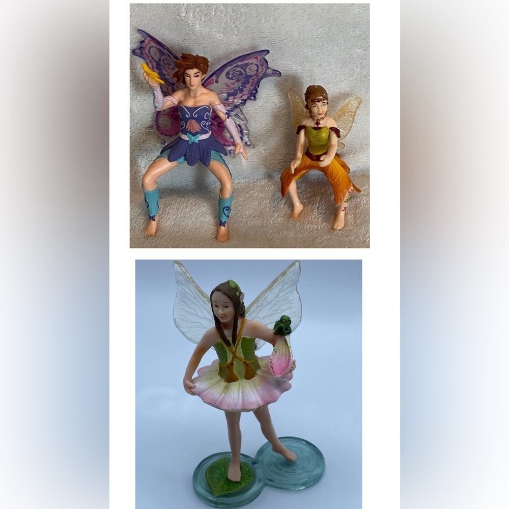 Lot of 3 Schleich Mini PVC Fairies Elf Figures NO horses